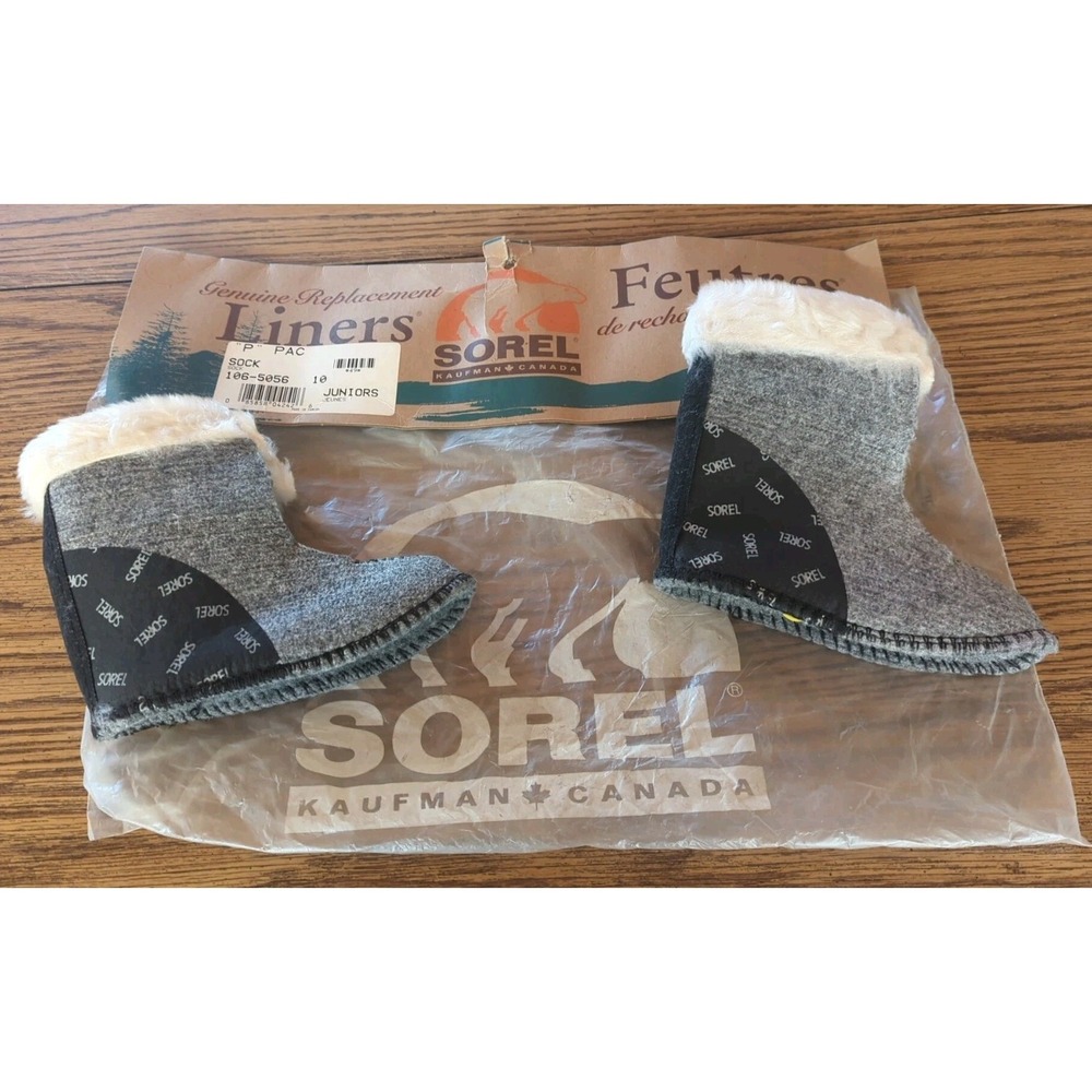 Vintage Sorel Kaufman‎ Canada Genuine Boot Wool Replacement Liner Sock Junior 10